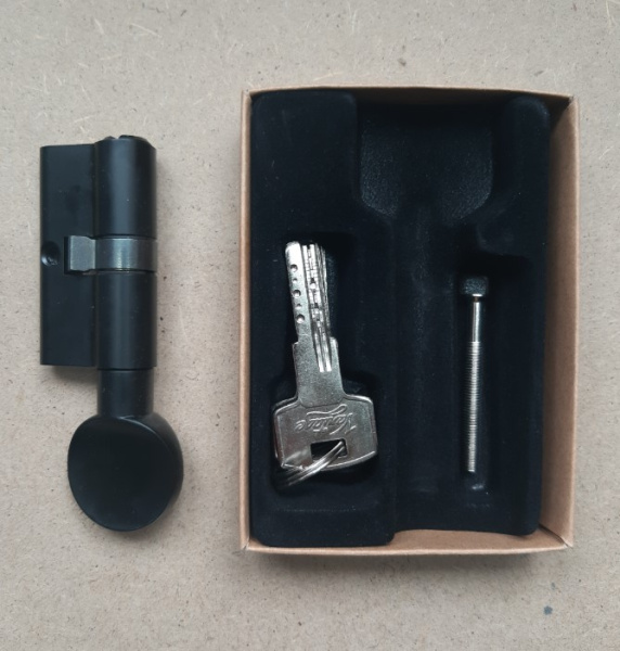 Механизм цилиндровый "Vantage" ZC60 (30C*30) BL 5 ключей (черный) К-З 